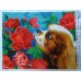 Схема для вышивки бисером "Розы и щенок" (Схема или набор)